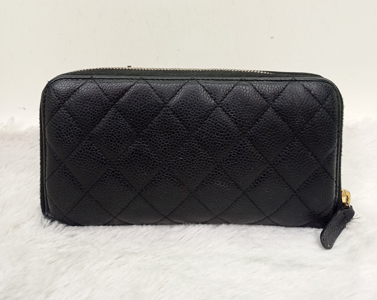 Chanel Zip Around Wallet Caviar Black GHW #17
