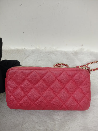 Chanel WOC Double Zip Caviar Pink GHW #23