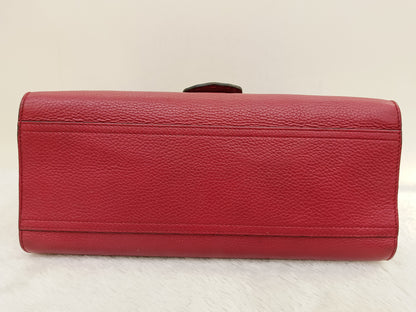 Gucci Top Handle Medium Marmont Grained Red GHW