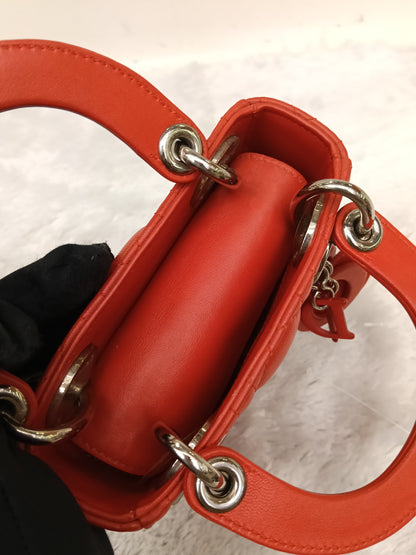 Lady Dior Micro Lamb Red SHW 2017