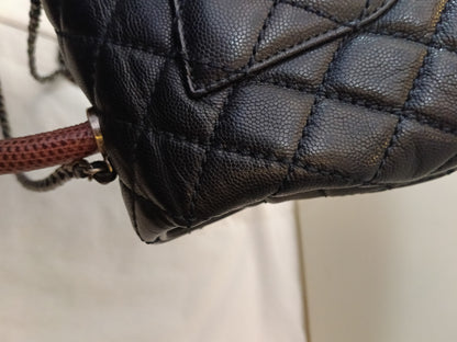 Chanel Coco Handle Small Caviar Dark Navy RHW #21