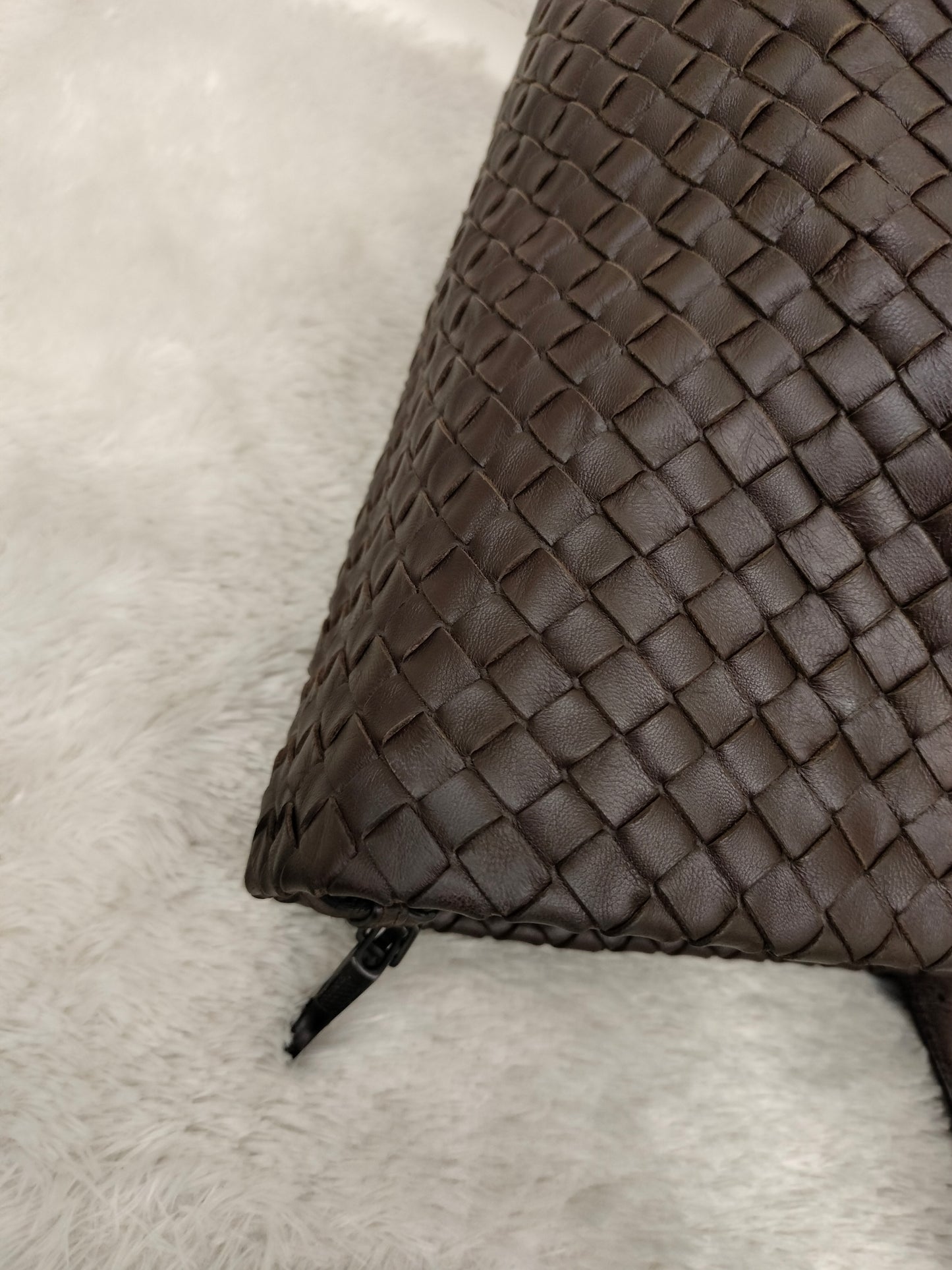 Bottega Veneta Cesta Shopper Tote Intrecciato Dark Brown