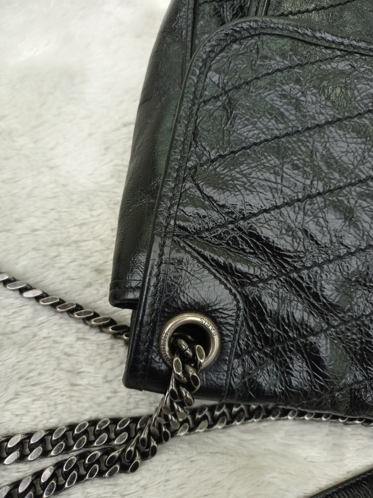 YsL Niki Medium Calfskin Black RHW 2018