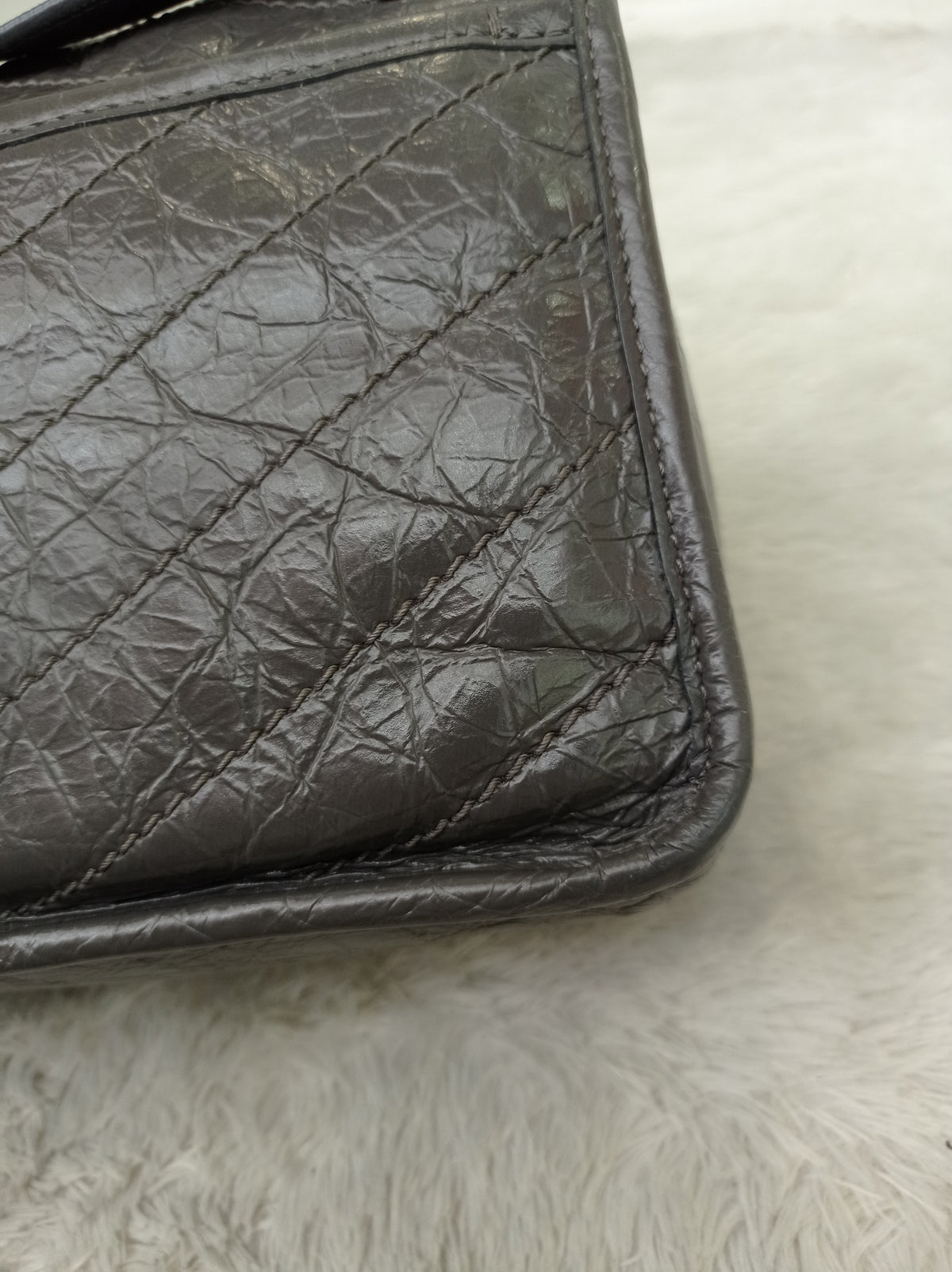 YsL Niki Baby Calfskin Grey RHW 2018