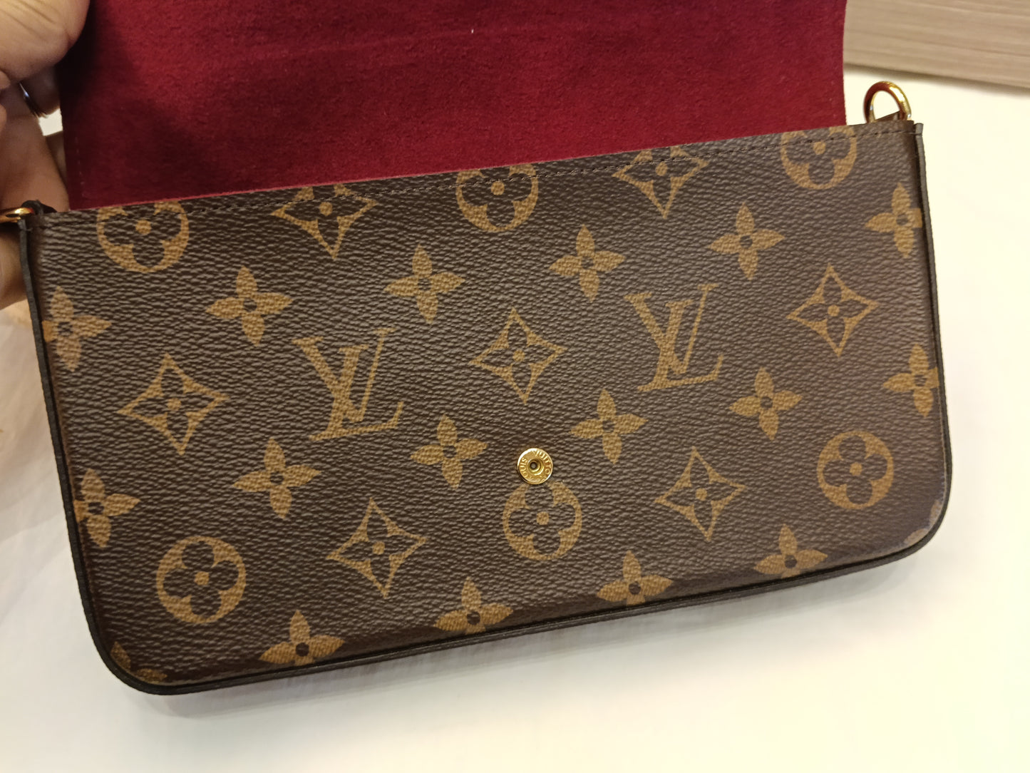 LV Pochette Felicie GM Monogram Fuchsia (CHIP)