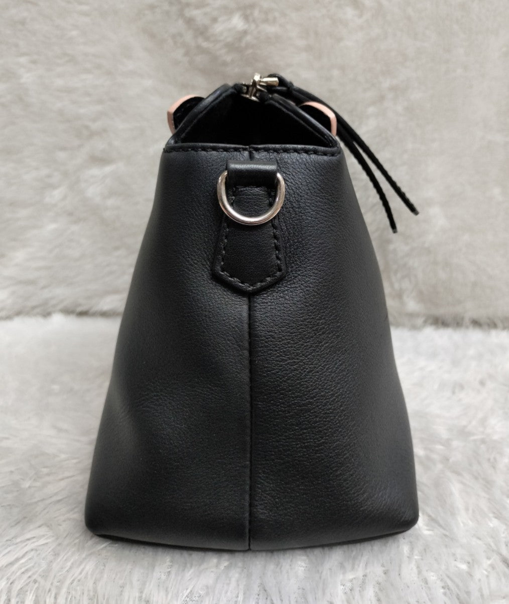 Fendi BTW Medium Black Scalloped Pearl SHW