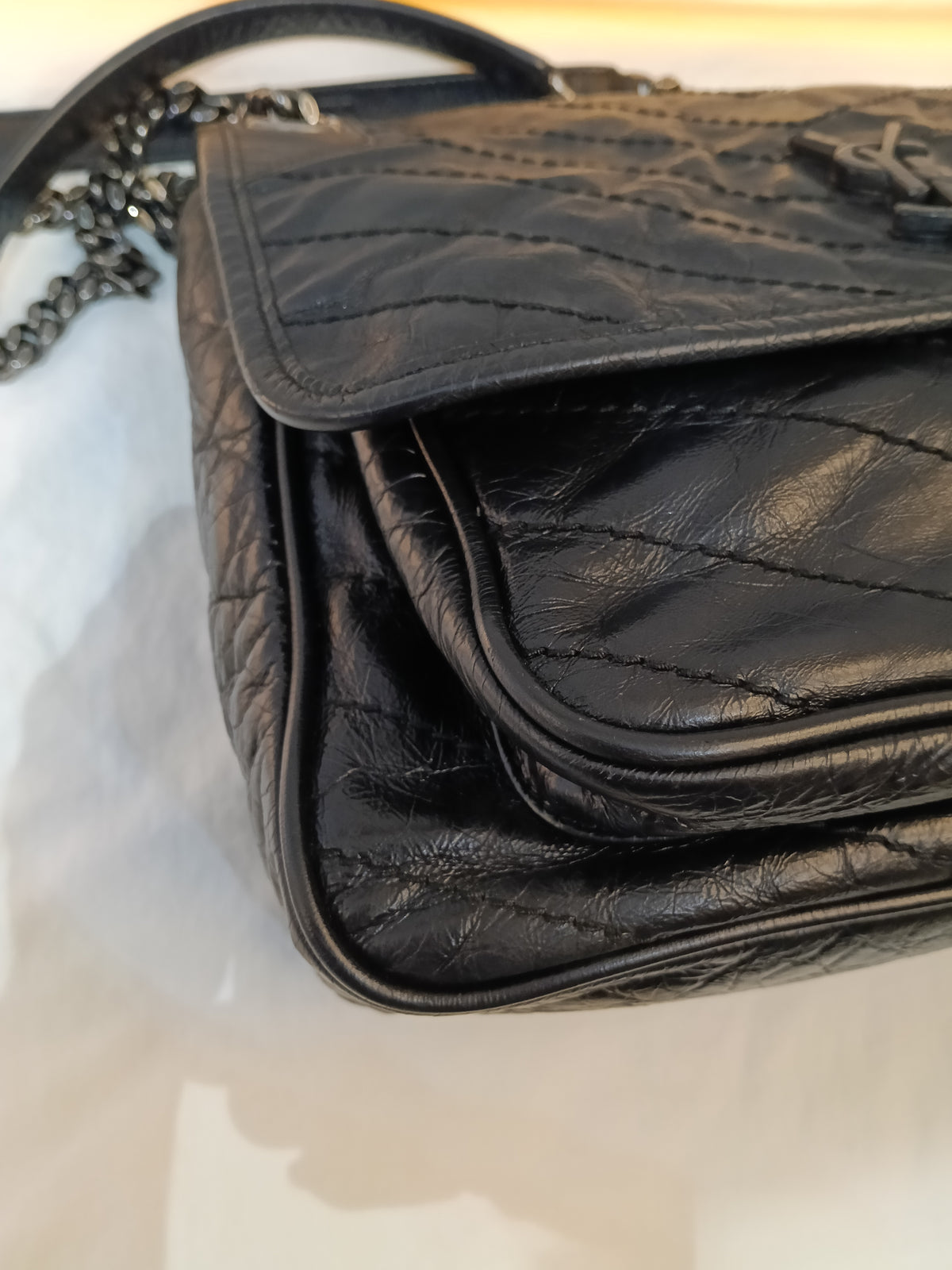 YsL Niki Medium Calfskin Black RHW 2019