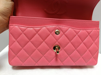 Chanel Small Caviar Pink GHW DF (CHIP)