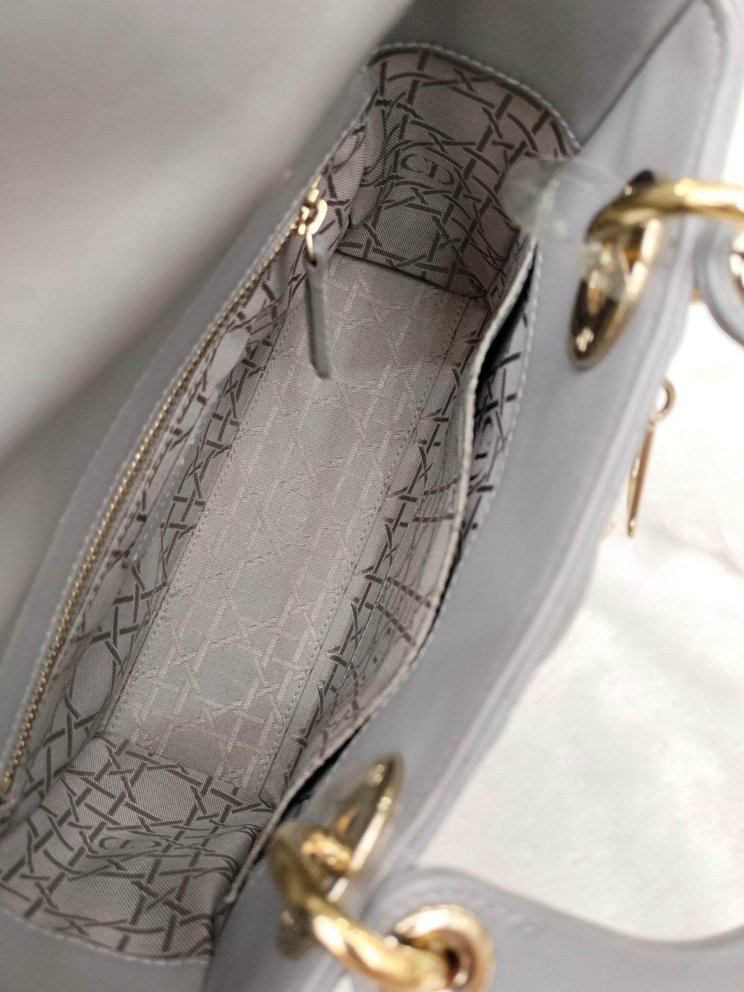 Lady Dior Small Lamb Grey GHW 2016