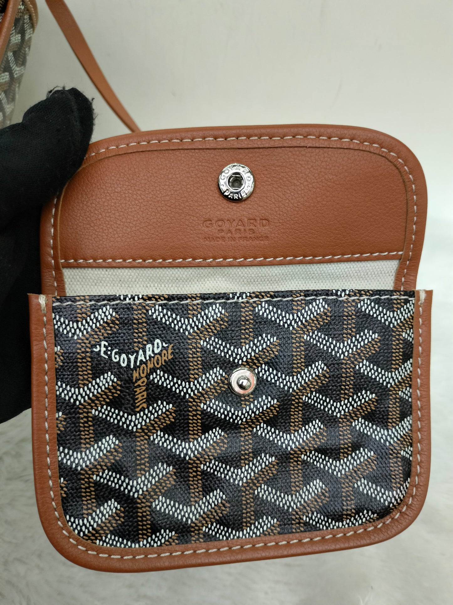 Goyard Anjou Mini Black Tan