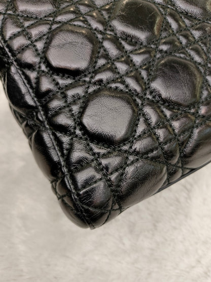 Lady Dior Medium Calfskin Cannage Black GHW 2018