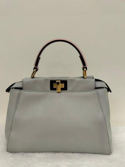 Fendi Peekaboo Mini Griss Pink Peony GHW