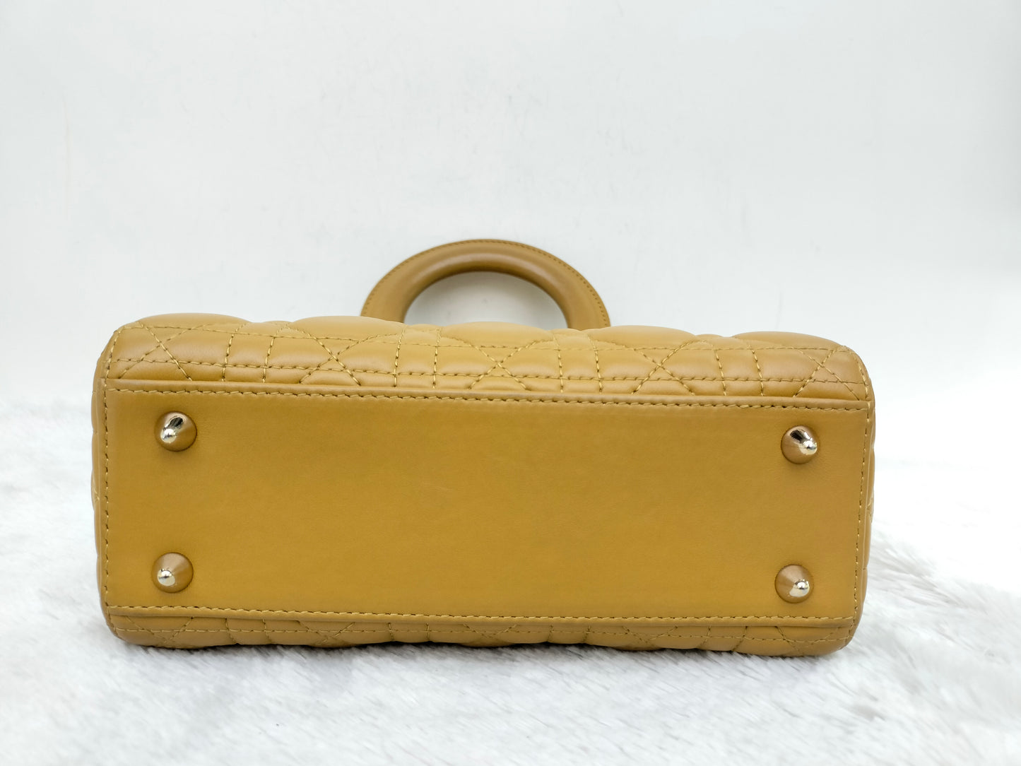 Lady Dior Small Amber Yellow GHW 2019