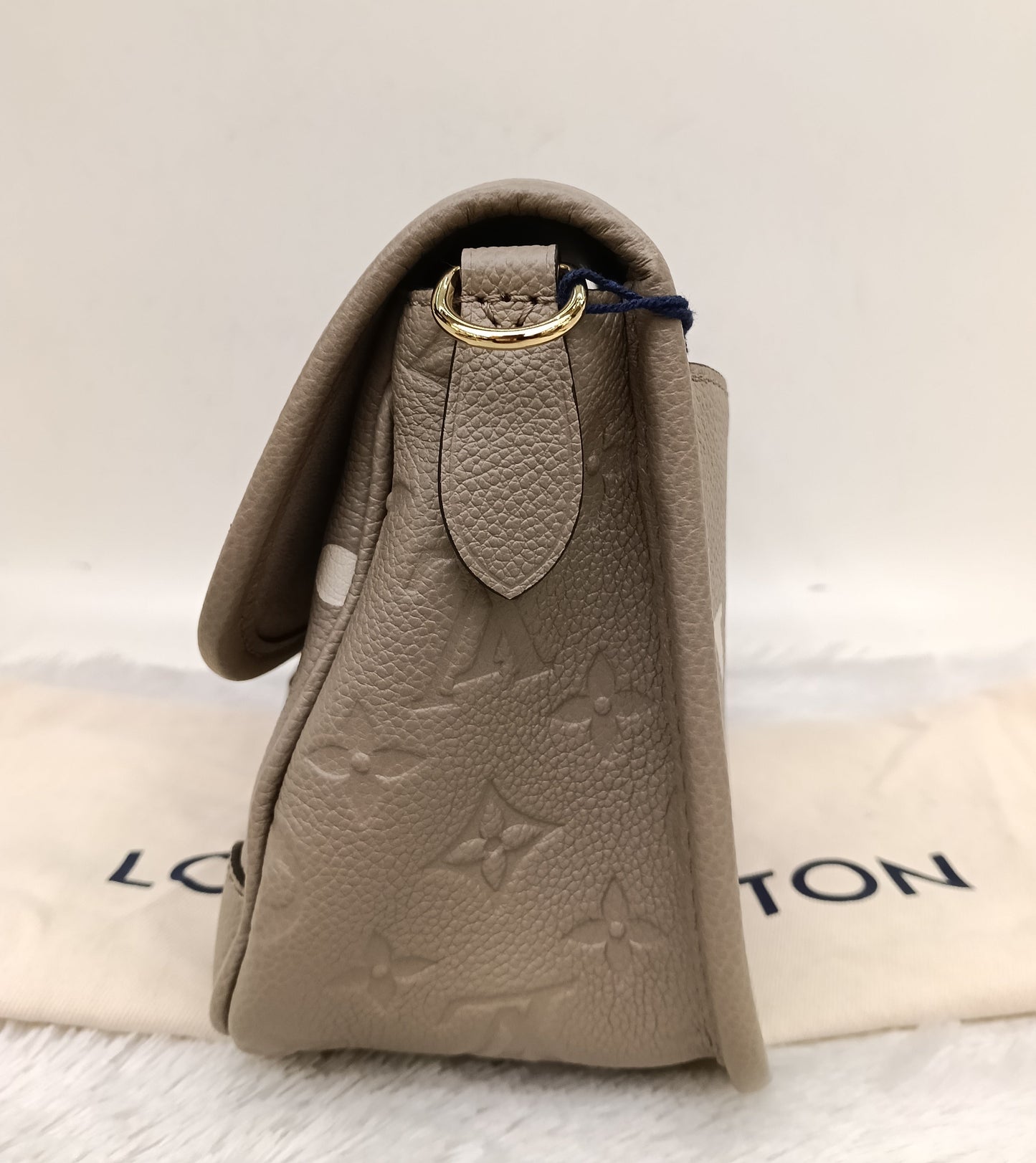 LV Diane PM ST NM Monogram Empreinte Giant Tourterelle Creme 2025 (CHIP)