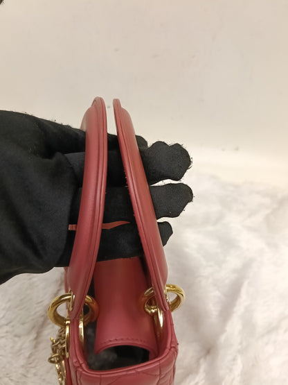 Lady Dior Mini Lamb Pink GHW 2019
