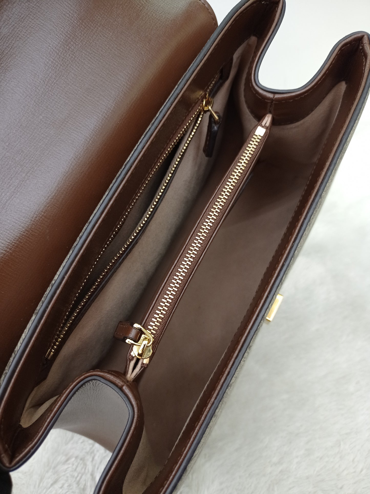 Gucci Top Handle Horsebit Medium Brown GHW