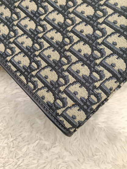 Dior Pouch Clutch Montaigne Oblique Navy GHW 2023