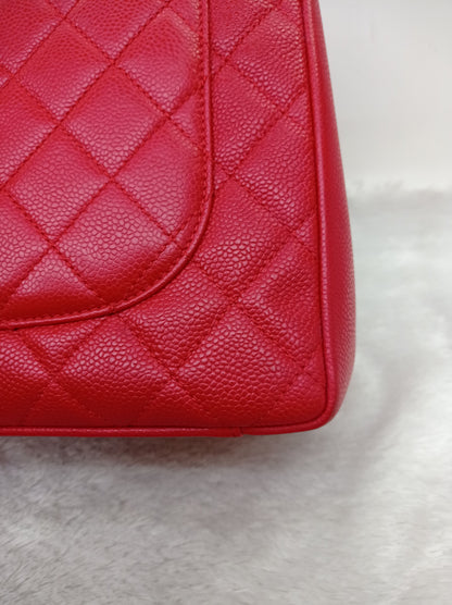Chanel GST Caviar Red SHW #19