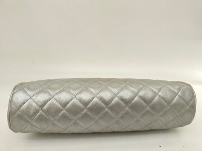 Chanel Timeless Clutch Metallic Silver GHW #15
