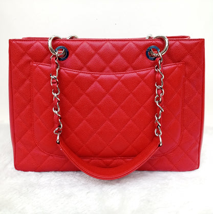 Chanel GST Caviar Red SHW #19