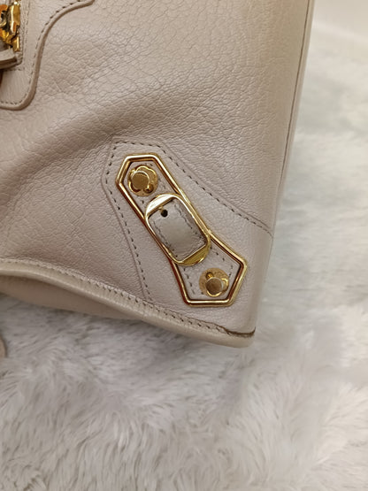 Balenciaga Small City Edge Beige GHW 2016