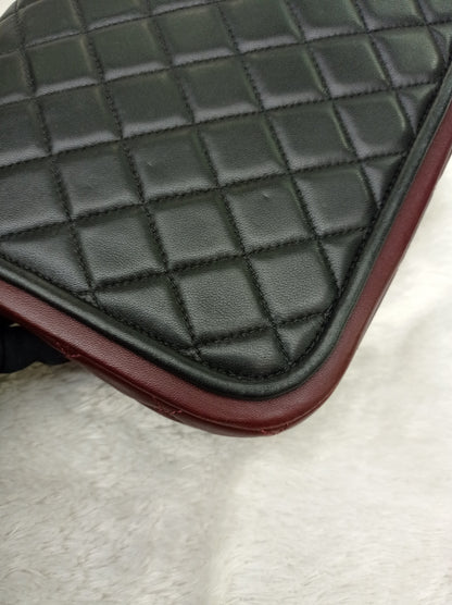 Chanel Twist Flap Large Lamb Black Burgundy SHW #18