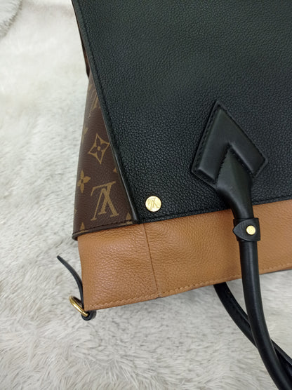 LV On My Side MM Monogram Grained Noir Brown 2019