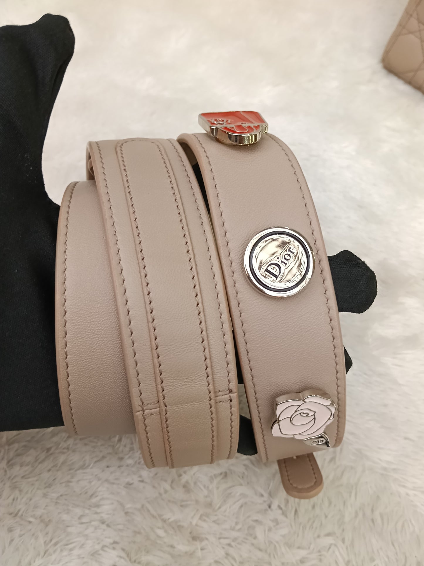 Lady Dior Small Lamb Taupe GHW 2017
