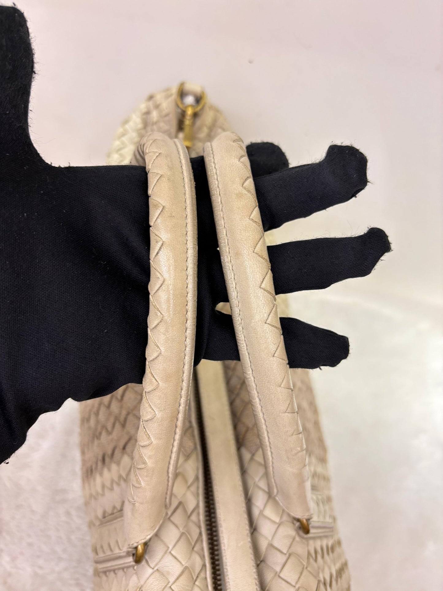 Bottega Veneta Bicolour Intrecciato Convertible Tote 3 Ways White Cream RGHW 2007