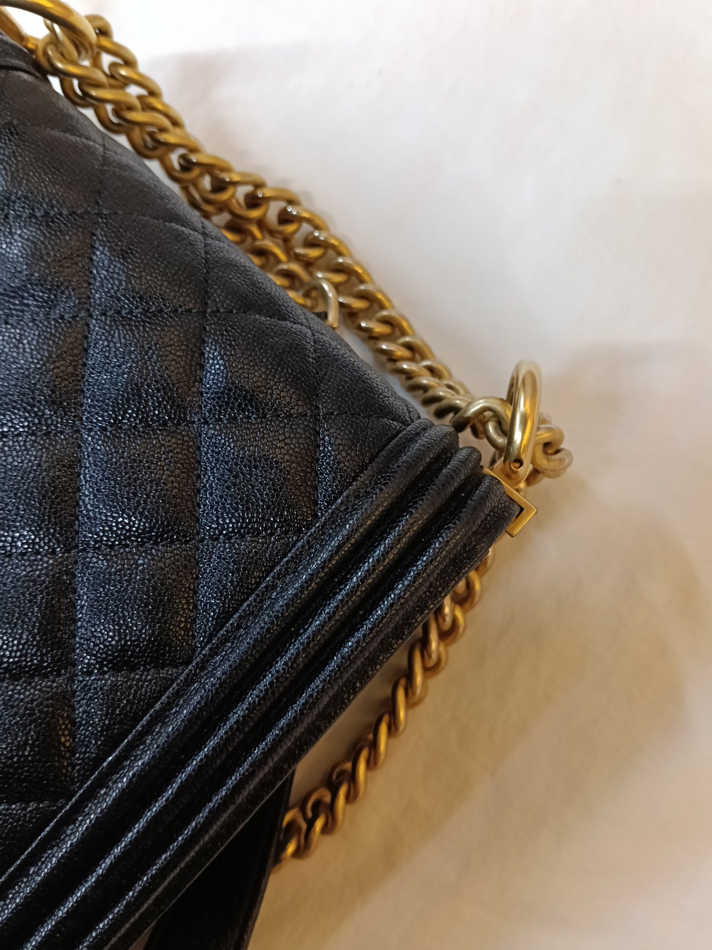 Chanel Boy Vertical Caviar Black GHW #26