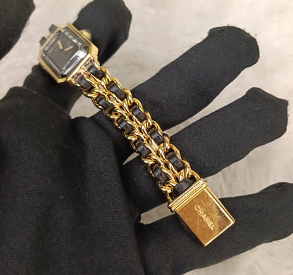 Chanel Premiere Watch Black GHW size M