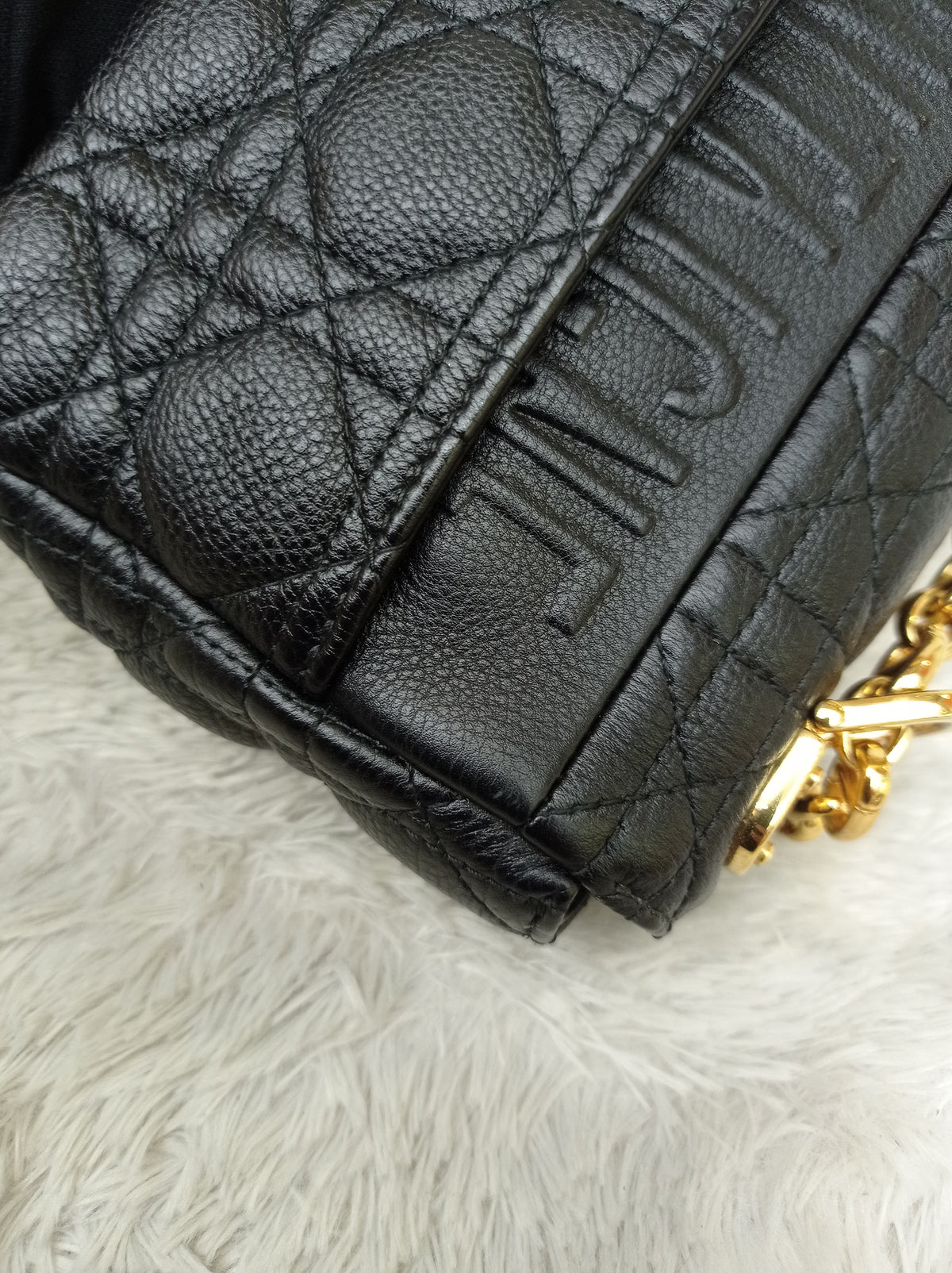 Dior Caro Small Supple Cannage Black GHW 2022