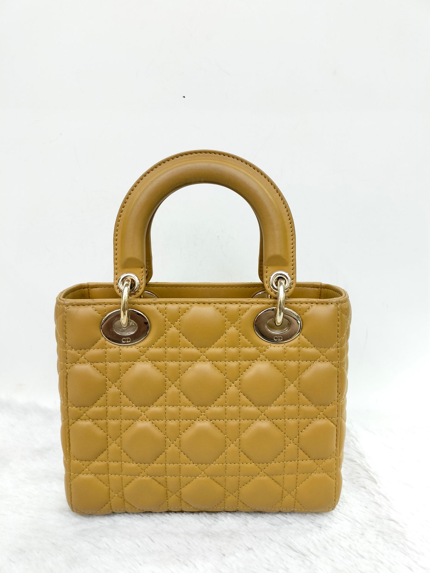 Lady Dior Small Amber Yellow GHW 2019