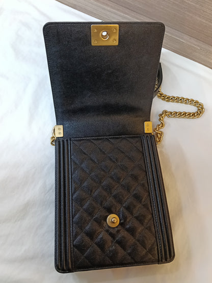 Chanel Boy Vertical Caviar Black GHW #26
