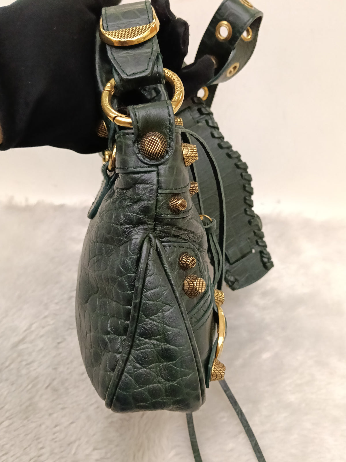 Balenciaga Neo Cagole Small Croco Green RGHW 2023