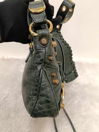 Balenciaga Neo Cagole Small Croco Green RGHW 2023