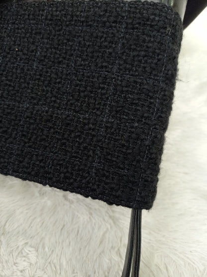 Chanel Clutch Tweed Leather Lamb Chocolate Bar Camelia Black GHW #7
