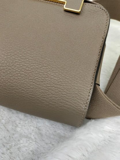 Hermes Geta Chevre Etoupe GHW #U