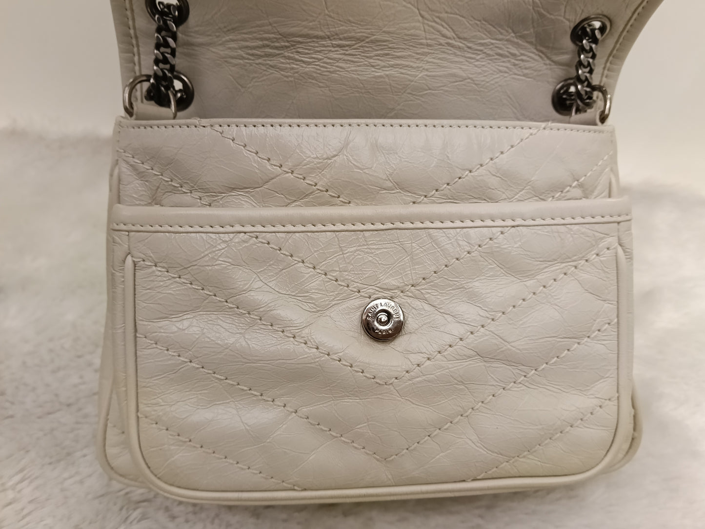 YsL Niki Baby Calfskin Ivory RHW 2022