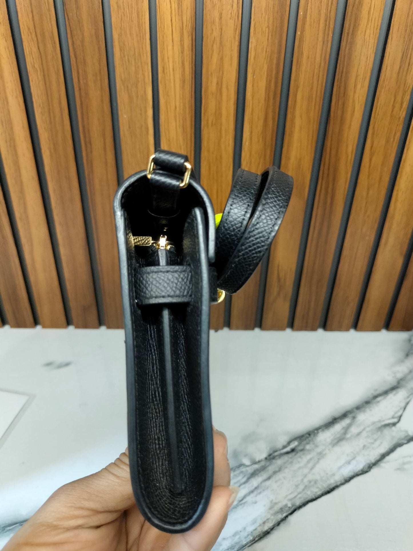 Hermes Kelly To Go Epsom Black GHW #B