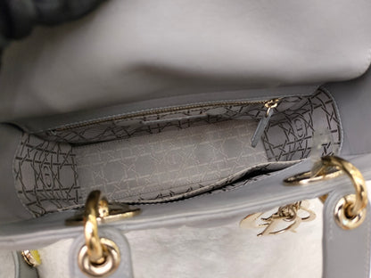 Lady Dior Small Lamb Grey GHW 2016
