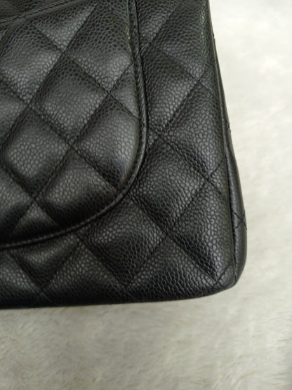 Chanel Jumbo Caviar Black GHW DF #17