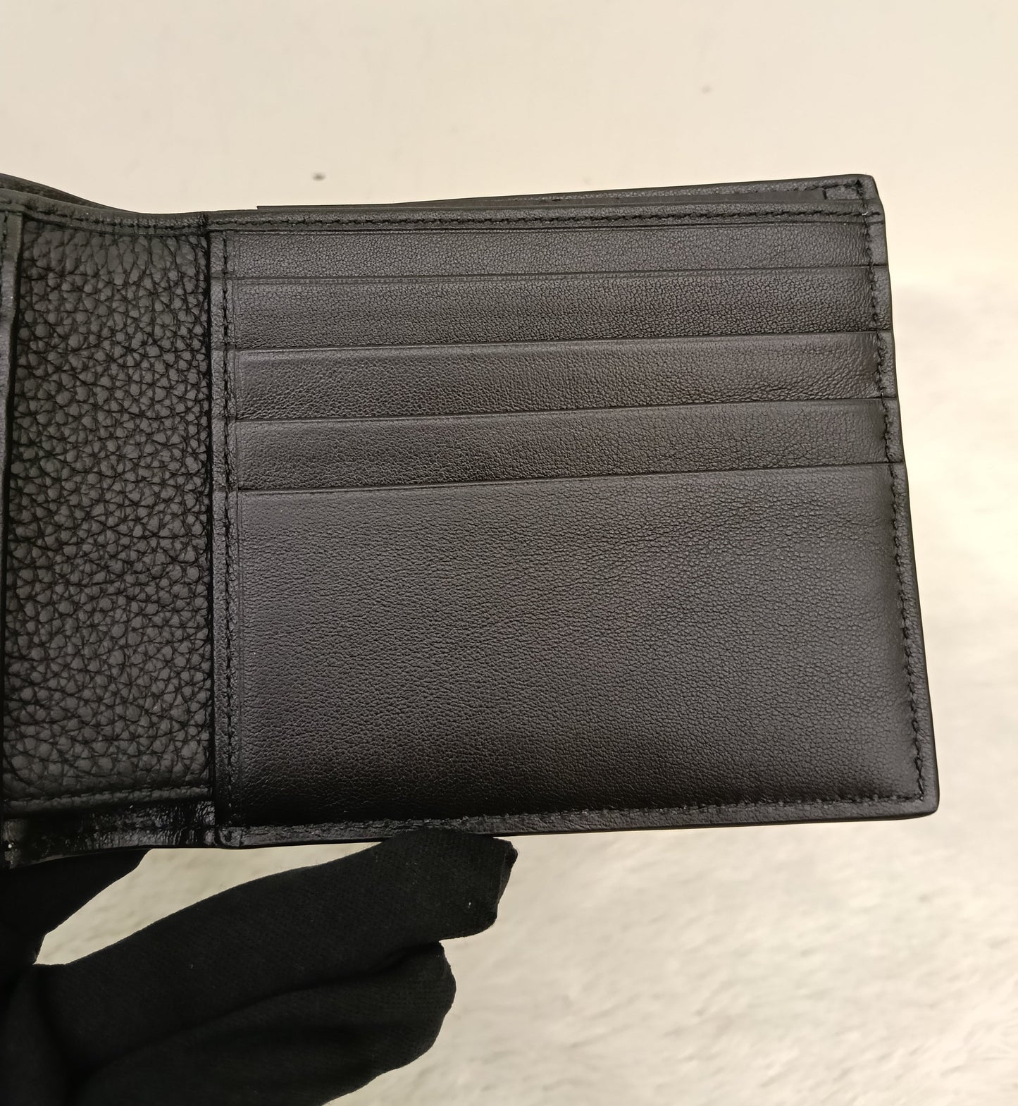 *Neverbeen Used* Dior Bifold Wallet Saddle Grained Calfskin Marquetry Black 2023