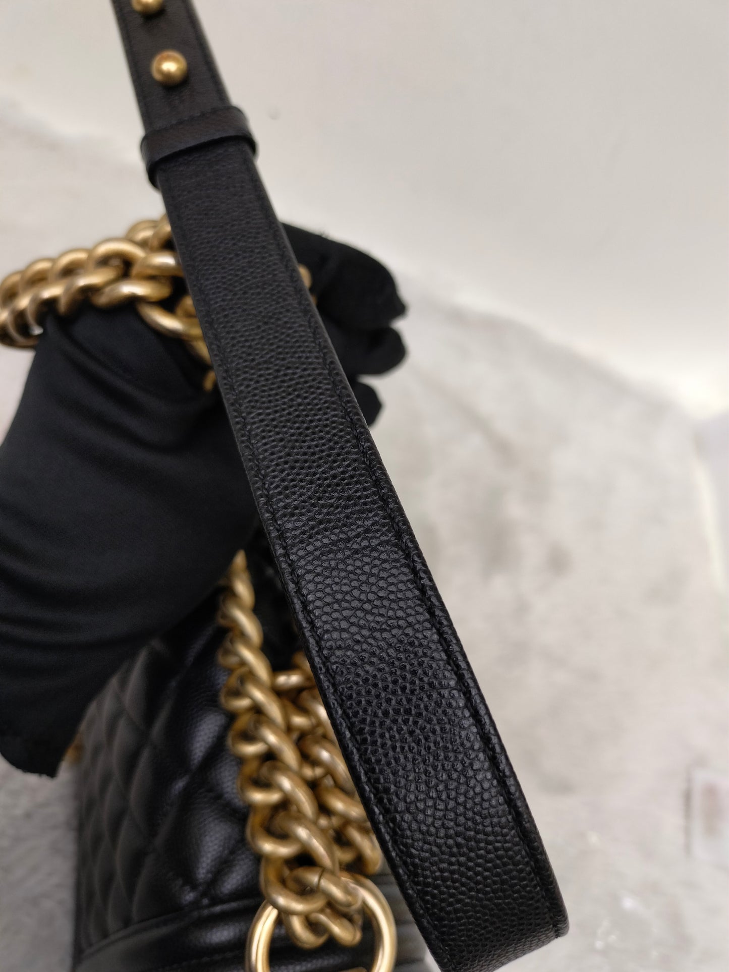 Chanel Boy 25 Caviar Black GHW #27