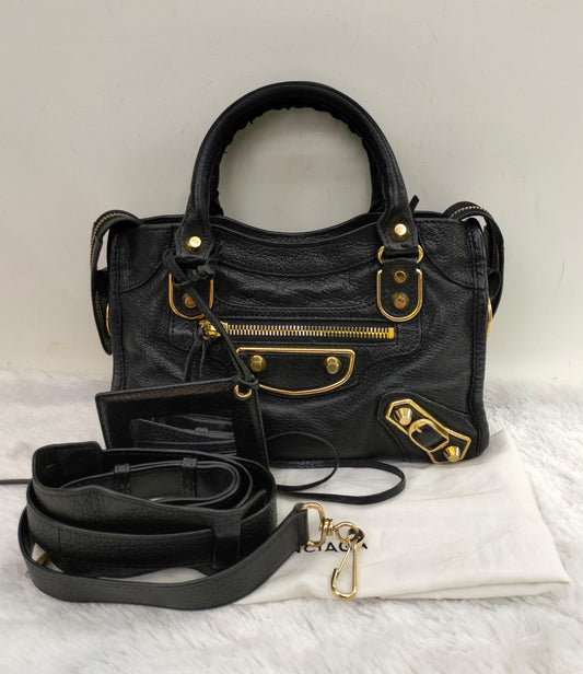 Balenciaga Mini City Edge Black GHW