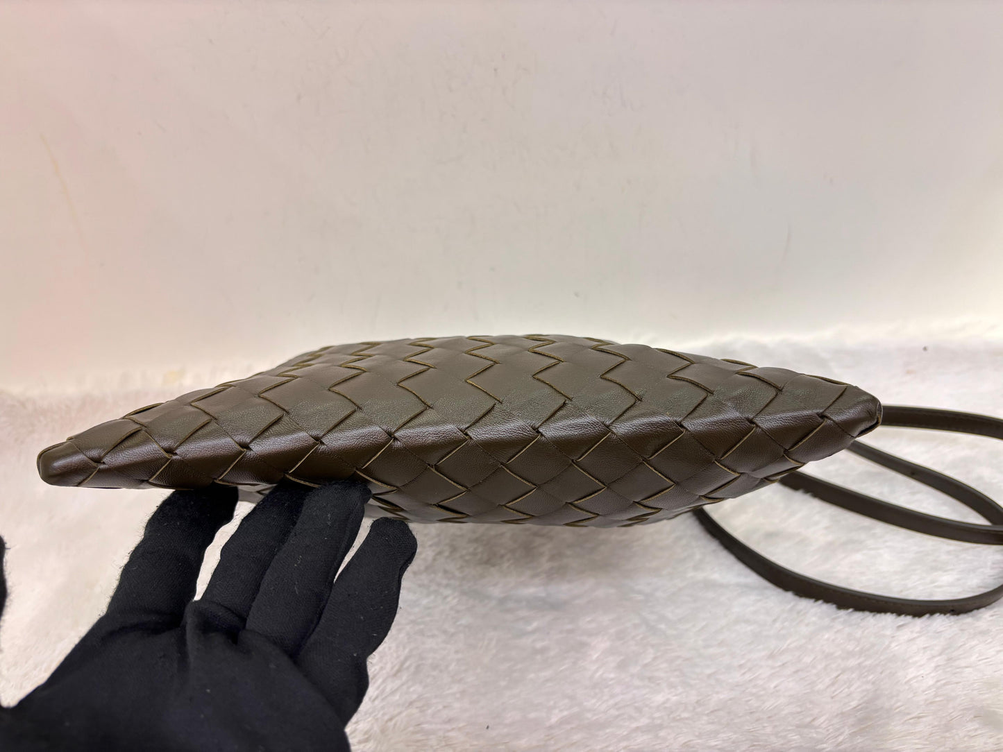 Bottega Veneta Hop Mini Khaki GHW