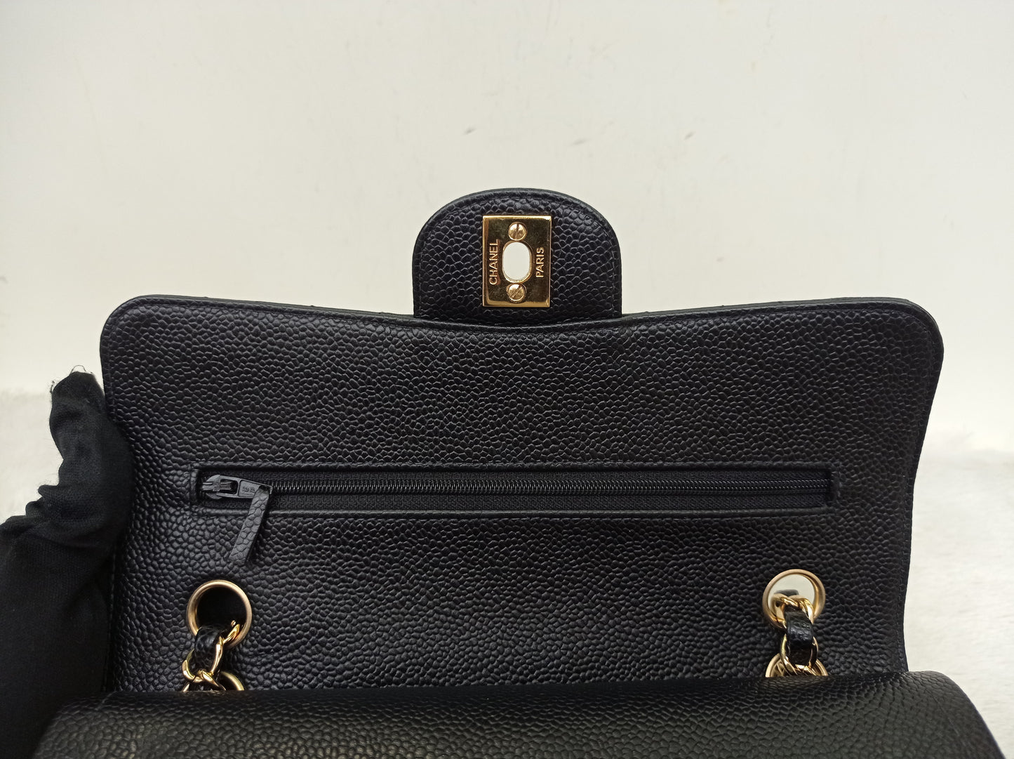 Chanel Small Caviar Black GHW DF #9