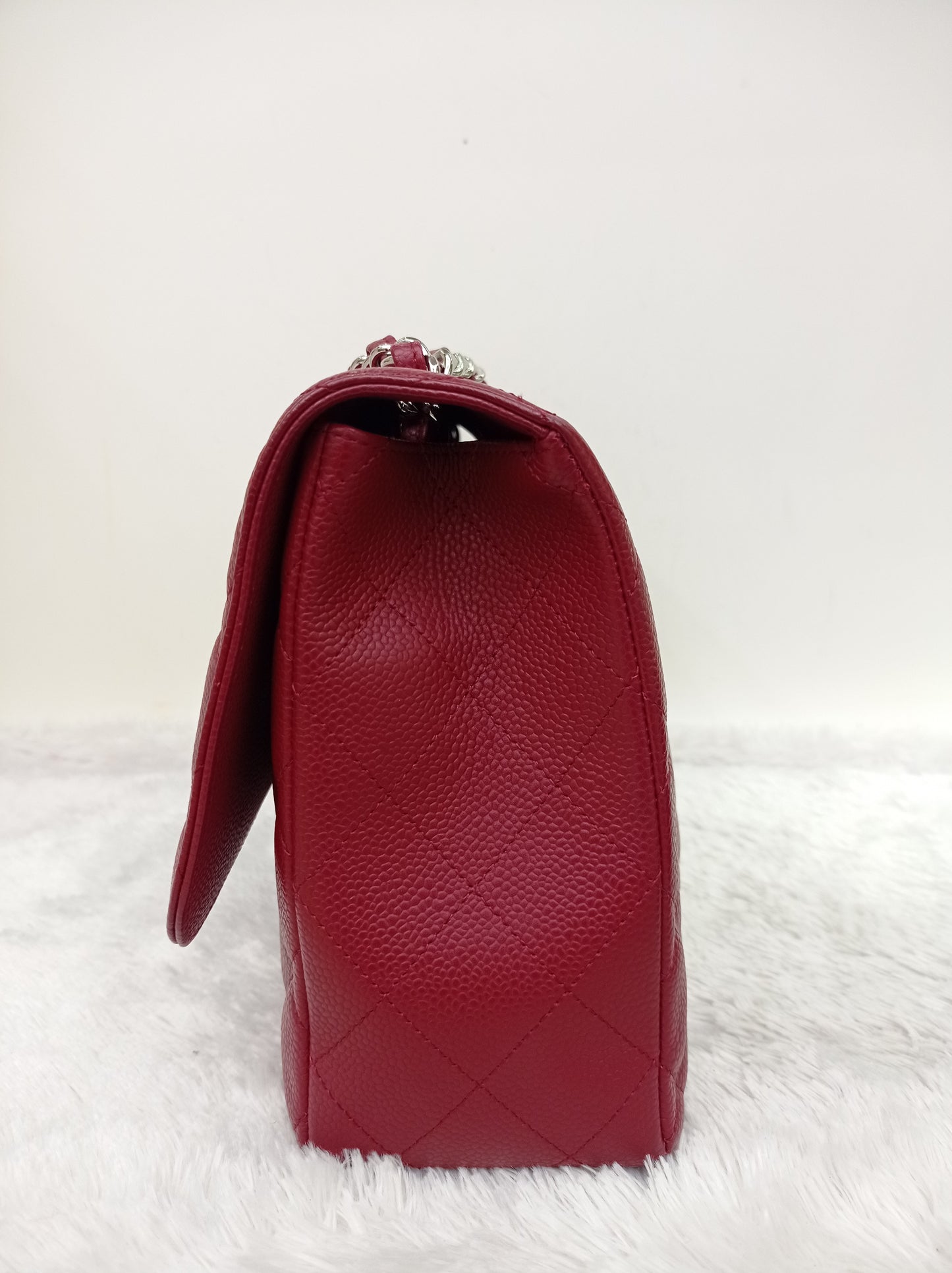 Chanel Jumbo Caviar Red SHW SF #13
