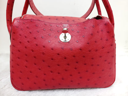 Lindy 26 Ostrich Rouge De Coeur PHW #X