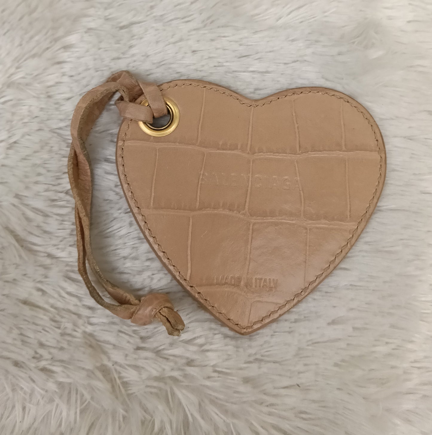 Balenciaga Le Cagole XS Croco Embossed Nude RGHW 2023
